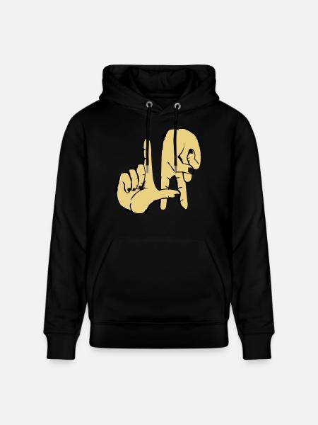 los_angeles_handzeichen_2 - Stanley/Stella Unisex Bio-Hoodie CRUISER  - Schwarz