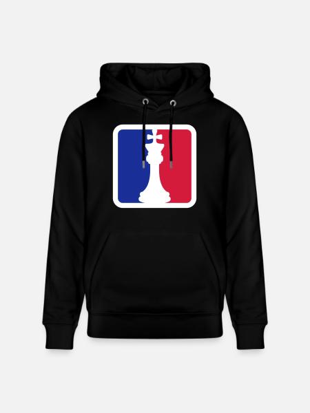 Chess Red Blue - Stanley/Stella CRUISER Unisex Organic Hoodie - black