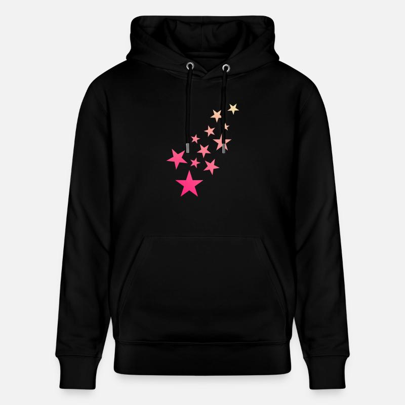 Stern Sternchen Muster Sternenhimmel - Stanley/Stella Unisex Bio-Hoodie CRUISER  - Schwarz