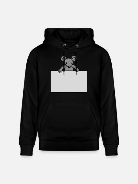Mouse with shield - Stanley/Stella CRUISER Unisex Organic Hoodie - black