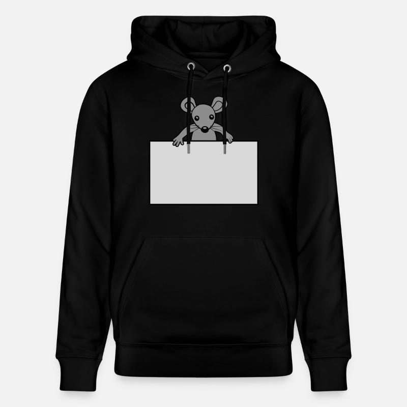 Souris avec bouclier - Sweat à capuche bio CRUISER Stanley/Stella Unisexe - noir