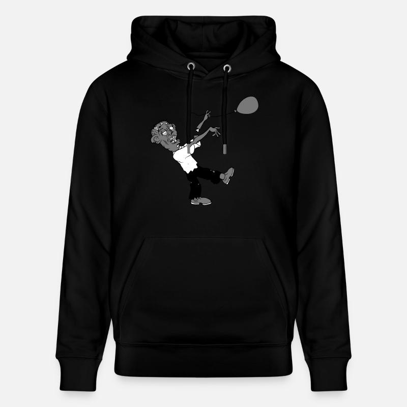 Zombie verliert Luftballon - Stanley/Stella Unisex Bio-Hoodie CRUISER  - Schwarz