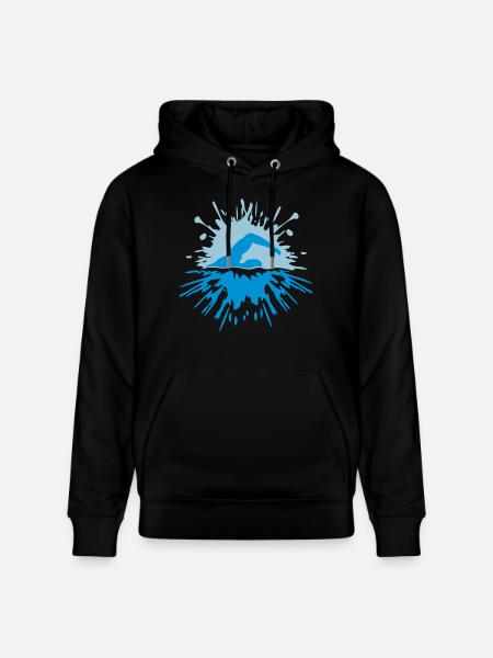 Klecks Sport Swimmer - Stanley/Stella CRUISER Unisex Organic Hoodie - black