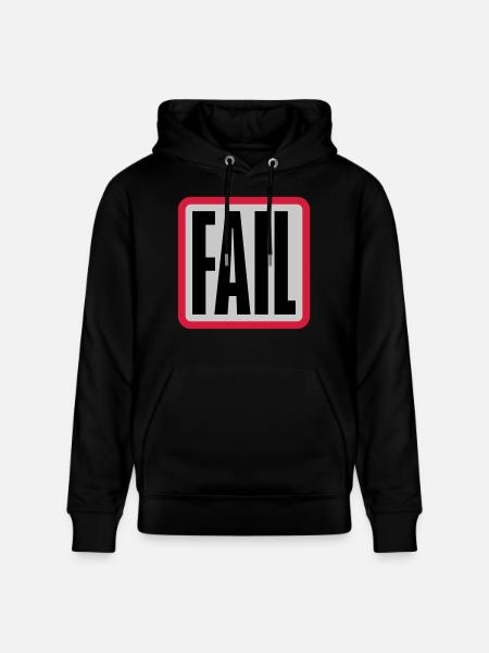 Button Fail Logo - Stanley/Stella CRUISER Unisex Organic Hoodie - black