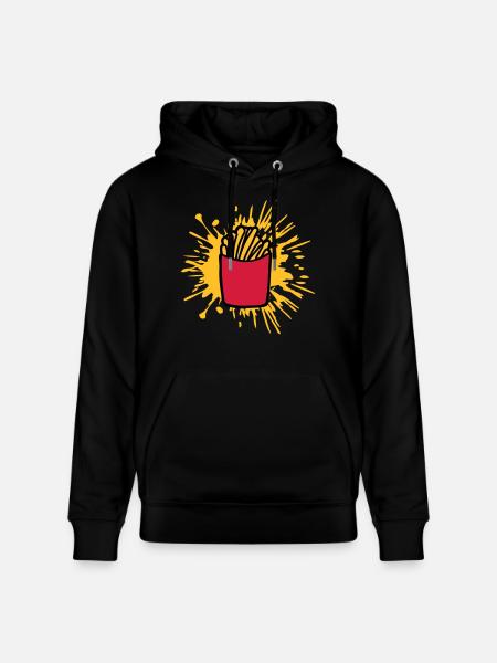 Farbklecks Pommes Frites - Stanley/Stella Unisex Bio-Hoodie CRUISER - Schwarz