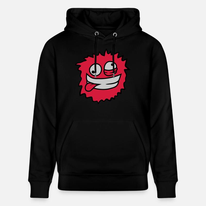 Haariges Monster Gesicht - Stanley/Stella Unisex Bio-Hoodie CRUISER  - Schwarz
