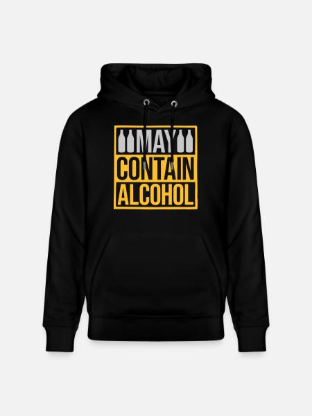 Shield May Contain Alcohol - Stanley/Stella CRUISER Unisex Organic Hoodie - black