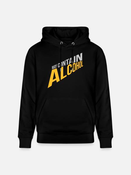 May contain alcohol Text - Stanley/Stella CRUISER Unisex Organic Hoodie - black
