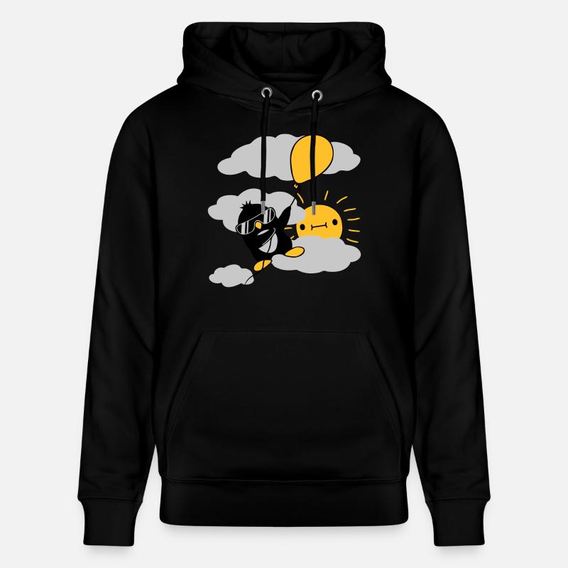 Flying Penguin Balloon Sun - Sweat à capuche bio CRUISER Stanley/Stella Unisexe - noir