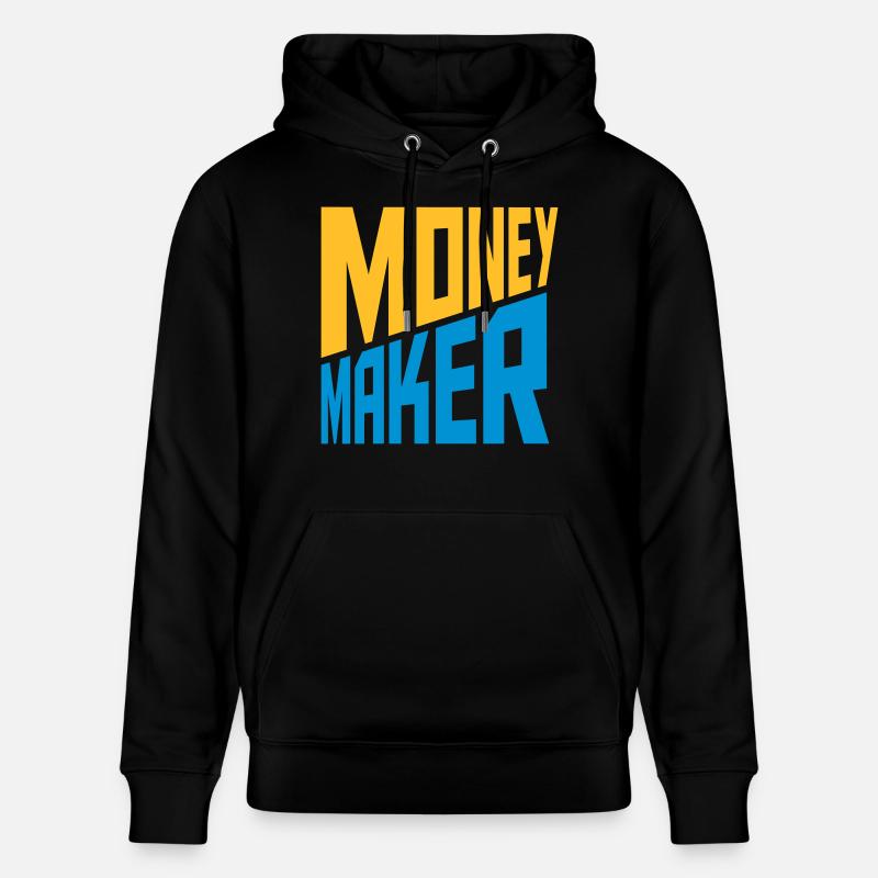 Text Money Maker Erfolgreich - Stanley/Stella Unisex Bio-Hoodie CRUISER  - Schwarz