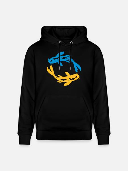 Design Nishikigoi Koi Circle - Stanley/Stella CRUISER Unisex Organic Hoodie - black