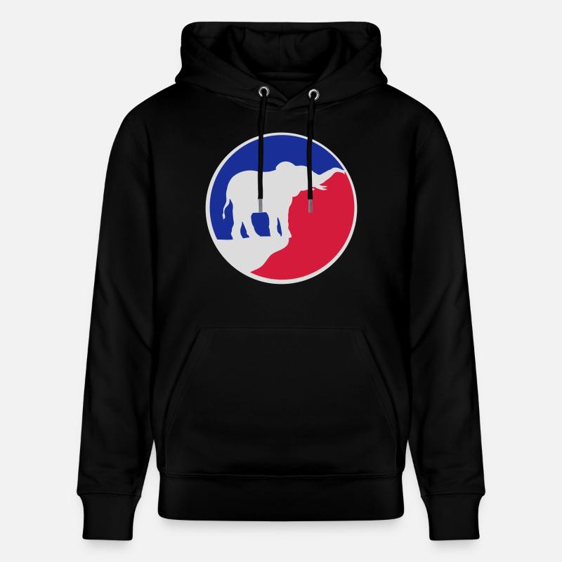Elephant Silhouette Cliff Moon - Sweat à capuche bio CRUISER Stanley/Stella Unisexe - noir