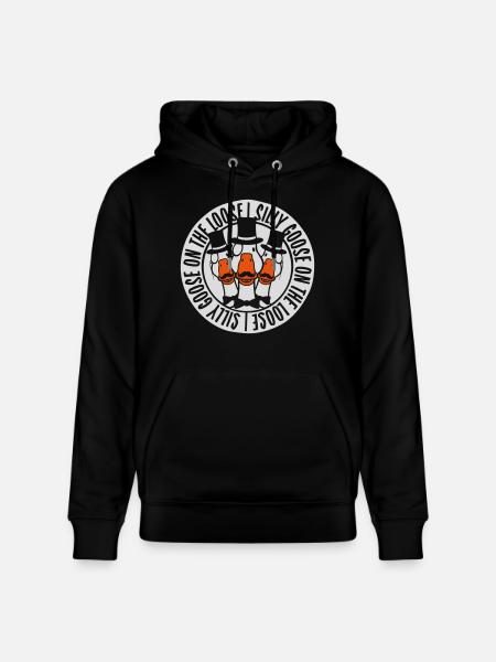 goose on the loose - Stanley/Stella CRUISER Unisex Organic Hoodie - black