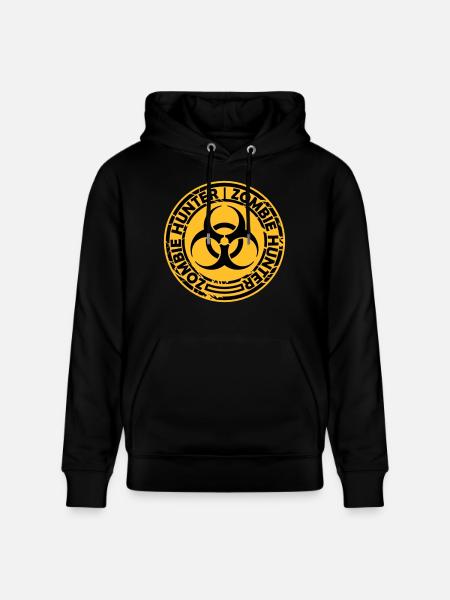 zombie hunter Halloween quote - Stanley/Stella CRUISER Unisex Organic Hoodie - black
