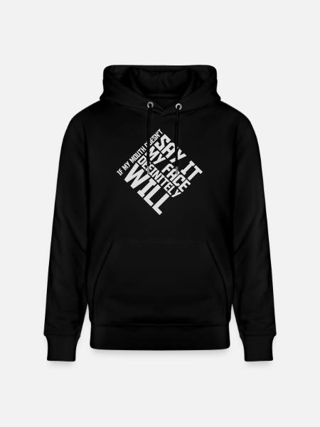my face definitely will - Stanley/Stella CRUISER Unisex Organic Hoodie - black