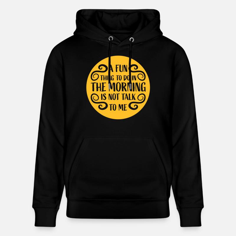 ne me parle pas - Sweat à capuche bio CRUISER Stanley/Stella Unisexe - noir