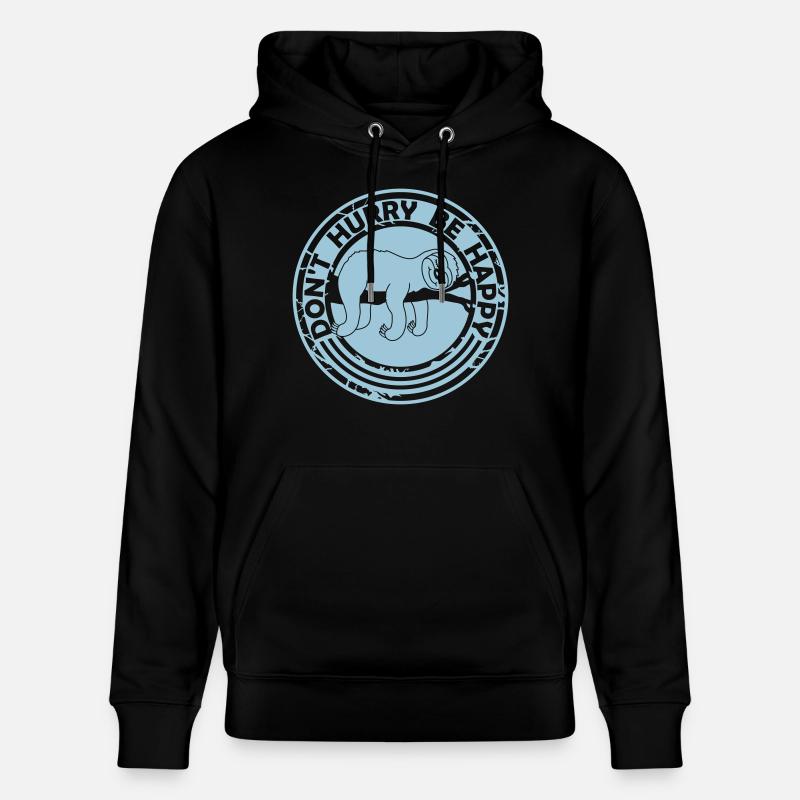 dont hurry be happy - Stanley/Stella Unisex Bio-Hoodie CRUISER  - Schwarz