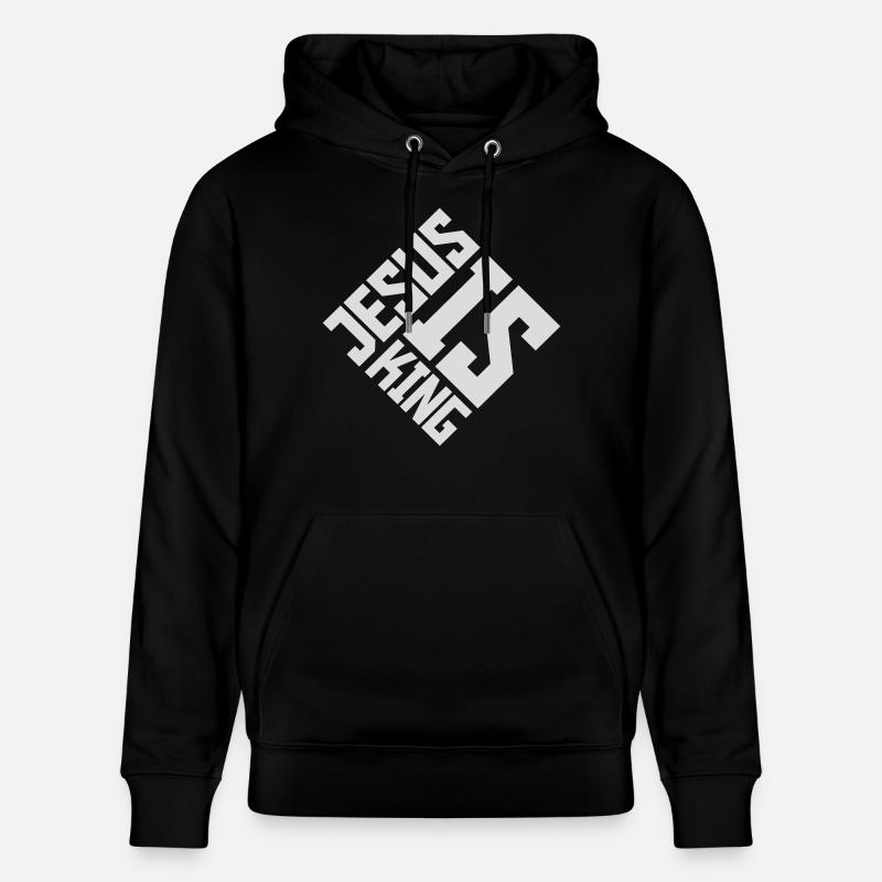 Citation de Jésus est roi - Sweat à capuche bio CRUISER Stanley/Stella Unisexe - noir