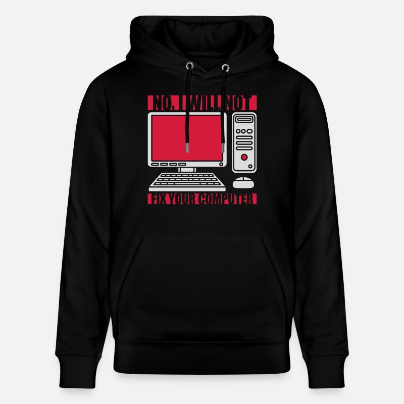 not fix your computer - Stanley/Stella Unisex Bio-Hoodie CRUISER  - Schwarz