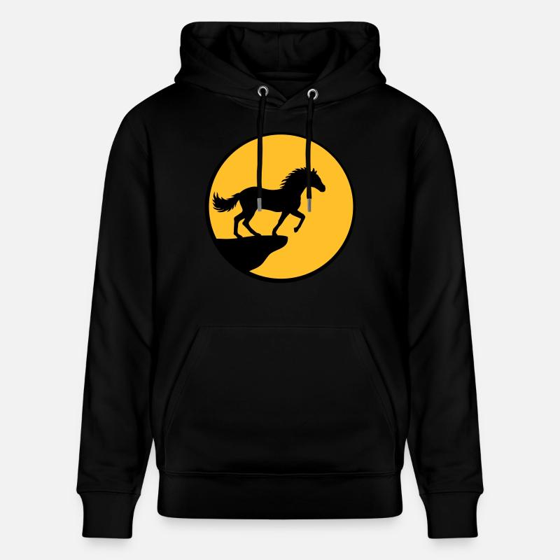 Standing Horse Cliff Moon - Sweat à capuche bio CRUISER Stanley/Stella Unisexe - noir