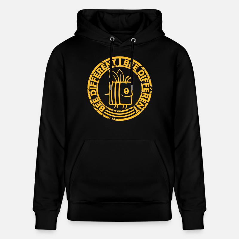 bee different Spruch Zitat - Stanley/Stella Unisex Bio-Hoodie CRUISER  - Schwarz