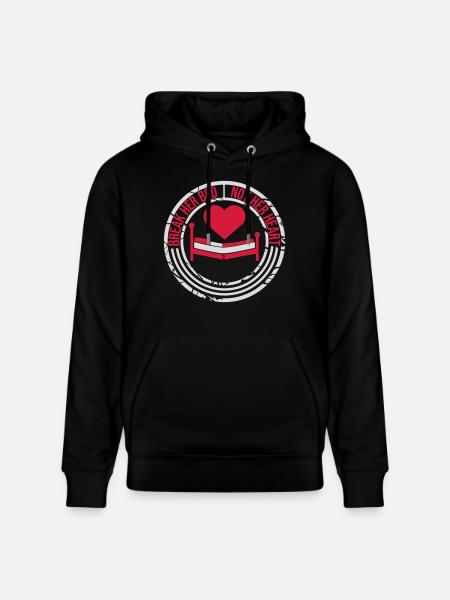 break her bed quote - Stanley/Stella CRUISER Unisex Organic Hoodie - black