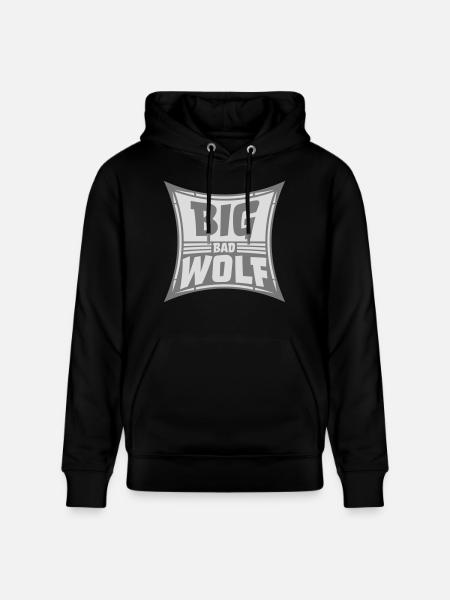 big bad wolf quote - Stanley/Stella CRUISER Unisex Organic Hoodie - black