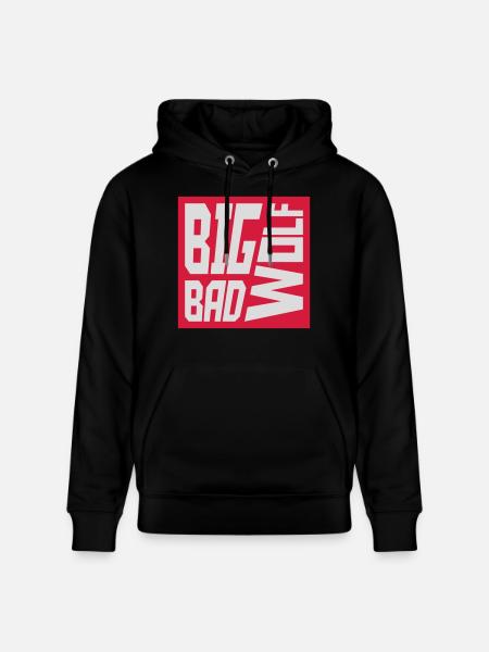 big bad wolf quote - Stanley/Stella CRUISER Unisex Organic Hoodie - black