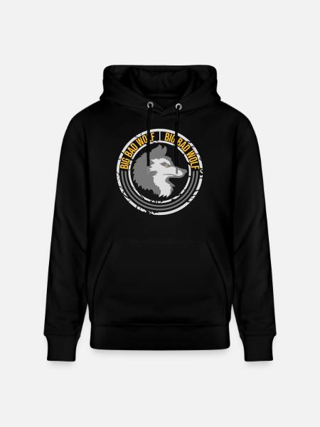 big bad wolf quote - Stanley/Stella CRUISER Unisex Organic Hoodie - black