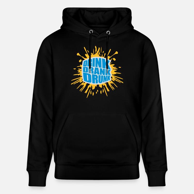 boire bu ivre citation - Sweat à capuche bio CRUISER Stanley/Stella Unisexe - noir