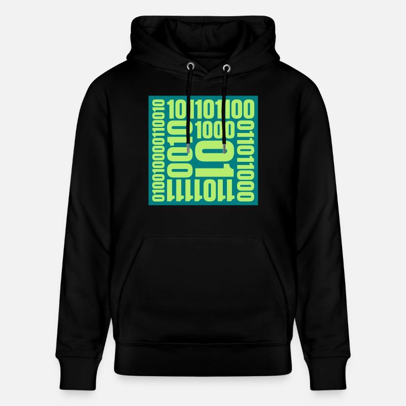 Binary Code Program Language - Stanley/Stella CRUISER Unisex Organic Hoodie - black