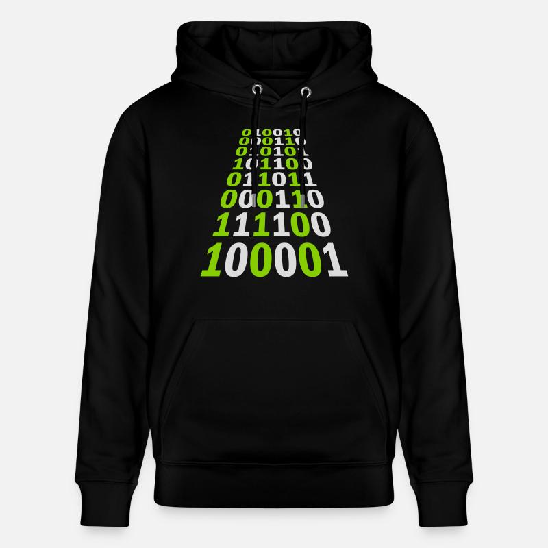 Binary Code Program Language - Stanley/Stella CRUISER Unisex Organic Hoodie - black