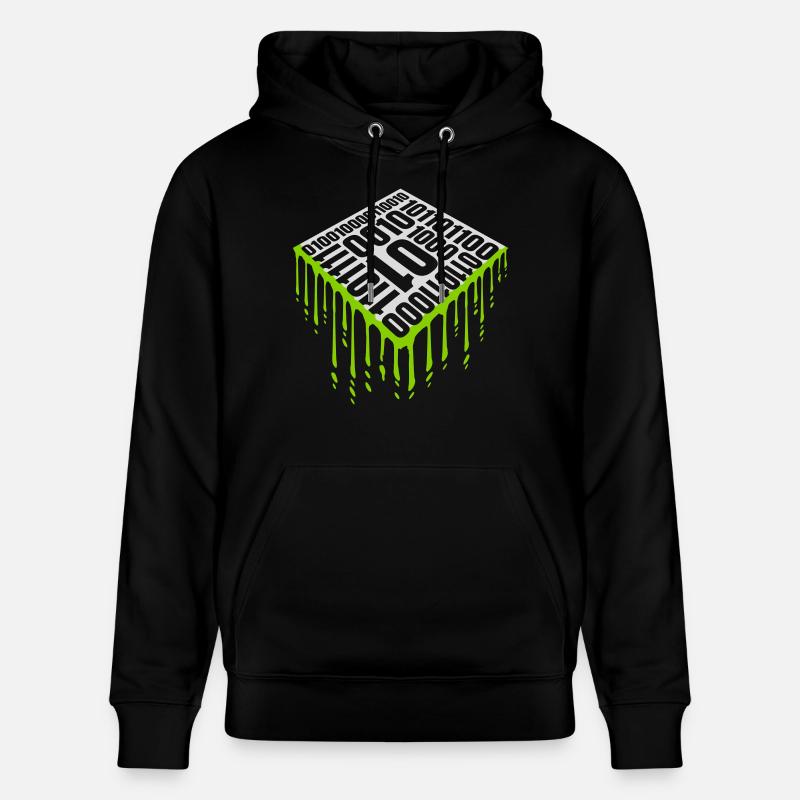 Binary Code Program Language - Stanley/Stella CRUISER Unisex Organic Hoodie - black