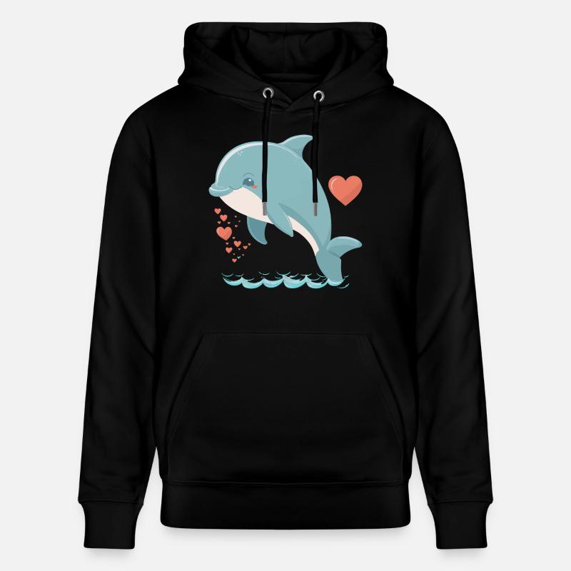 Dauphin mignon - Sweat à capuche bio CRUISER Stanley/Stella Unisexe - noir