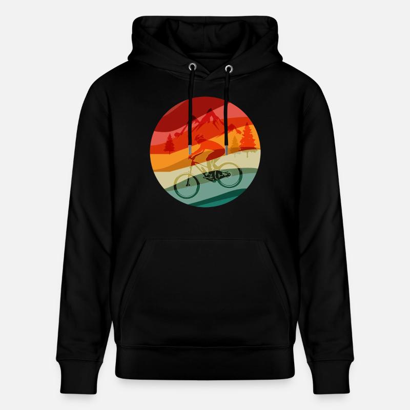 VTT Design rétro - Sweat à capuche bio CRUISER Stanley/Stella Unisexe - noir