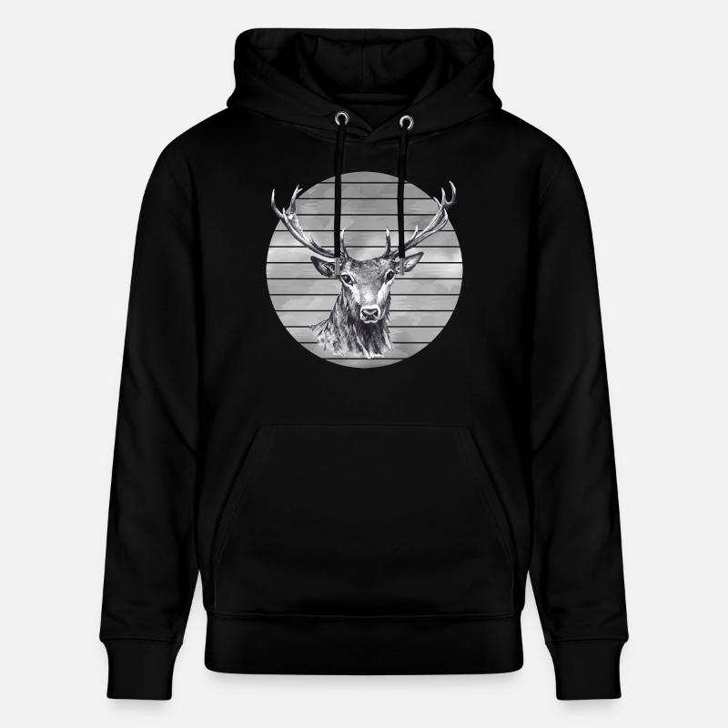 Cerf - Sweat à capuche bio CRUISER Stanley/Stella Unisexe - noir
