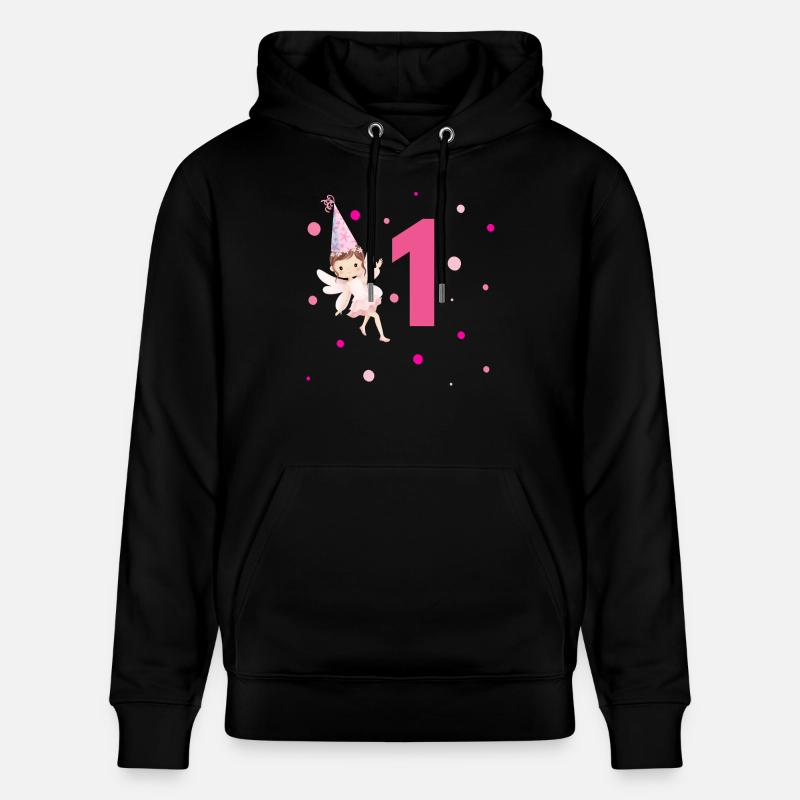 1e anniversaire fée rose - Sweat à capuche bio CRUISER Stanley/Stella Unisexe - noir