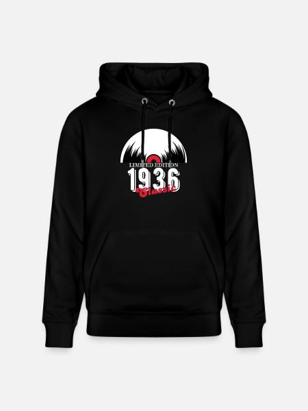 Limited edition 1936 Classic vinyl - Stanley/Stella CRUISER Unisex Organic Hoodie - black