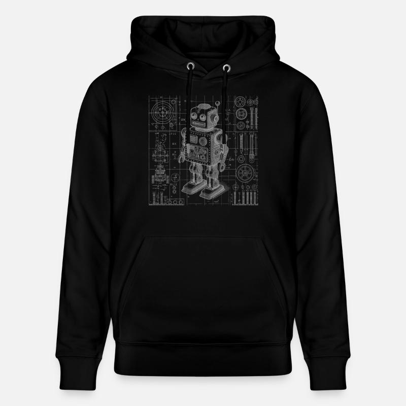 Robot - Sweat à capuche bio CRUISER Stanley/Stella Unisexe - noir