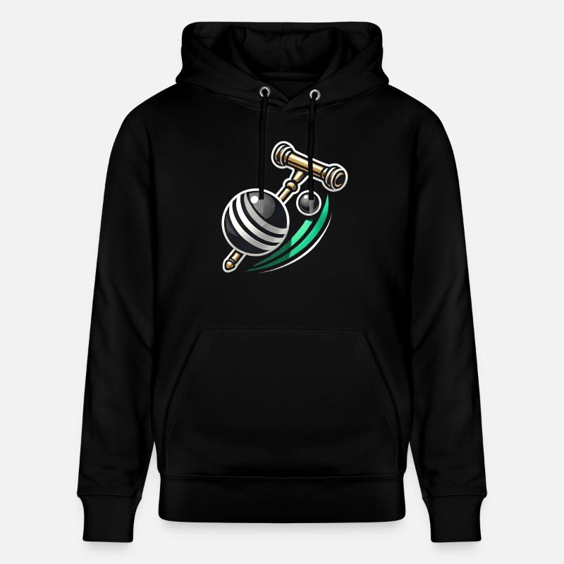 Logo du croquet - Sweat à capuche bio CRUISER Stanley/Stella Unisexe - noir
