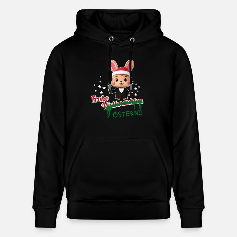 Frohe Weihnachten... oder Ostern? - Stanley/Stella Unisex Bio-Hoodie CRUISER  - Schwarz