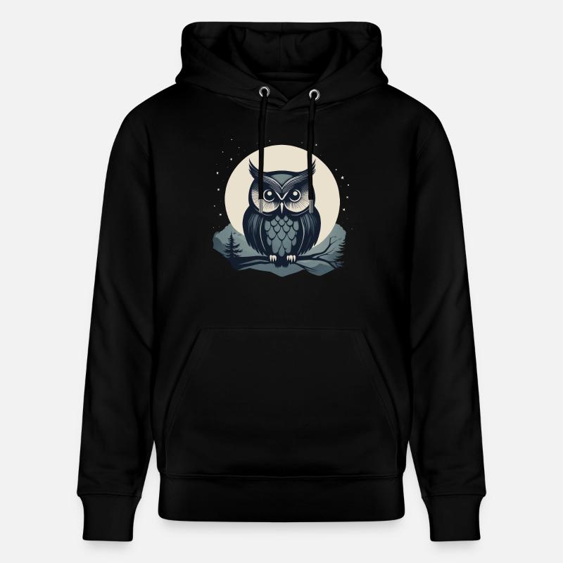 Eule - Stanley/Stella Unisex Bio-Hoodie CRUISER  - Schwarz