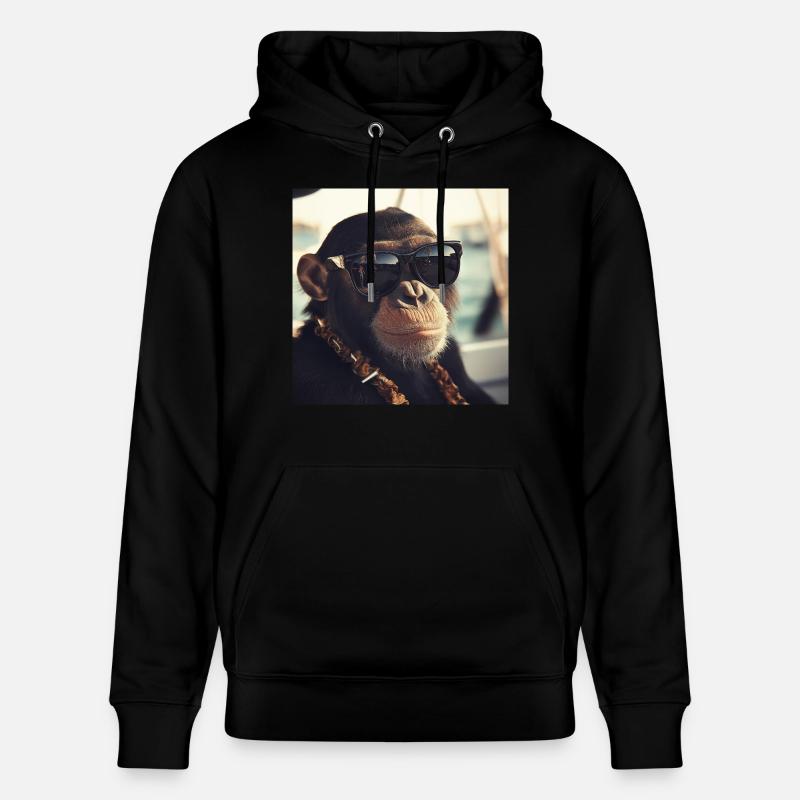 Singe Cool - Sweat à capuche bio CRUISER Stanley/Stella Unisexe - noir