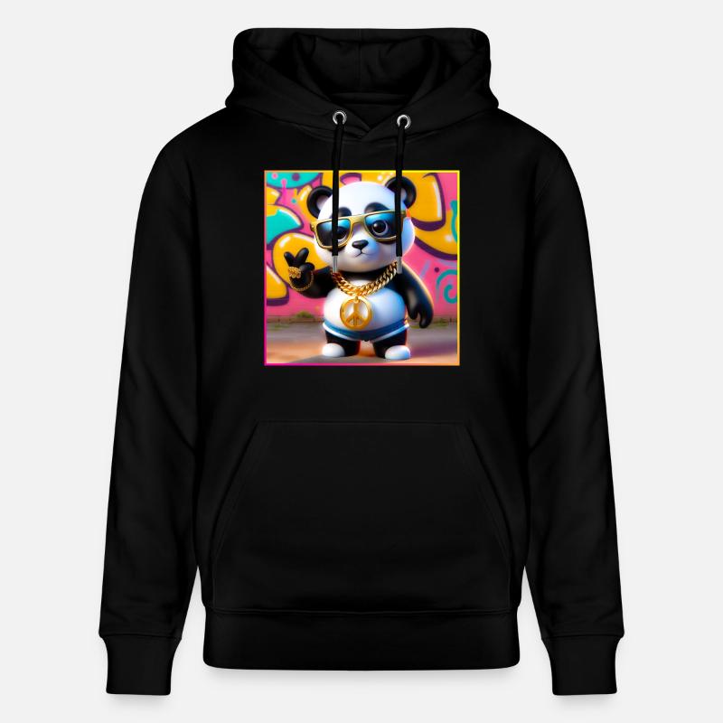 Cool Panda - Sweat à capuche bio CRUISER Stanley/Stella Unisexe - noir