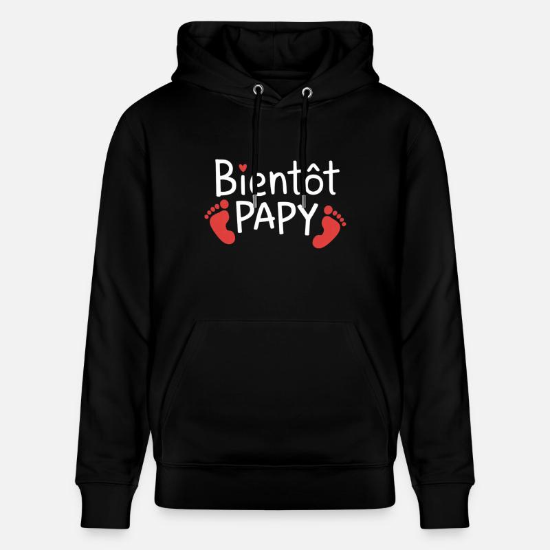 Bientôt Papy - Sweat à capuche bio CRUISER Stanley/Stella Unisexe - noir