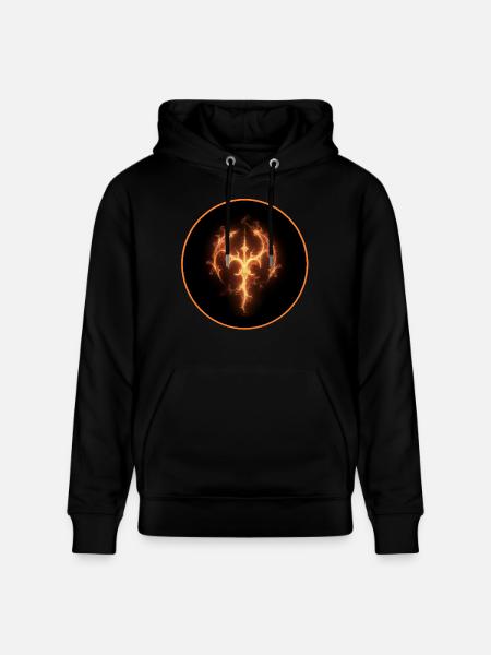Fire Shield Symbol - Stanley/Stella CRUISER Unisex Organic Hoodie - black