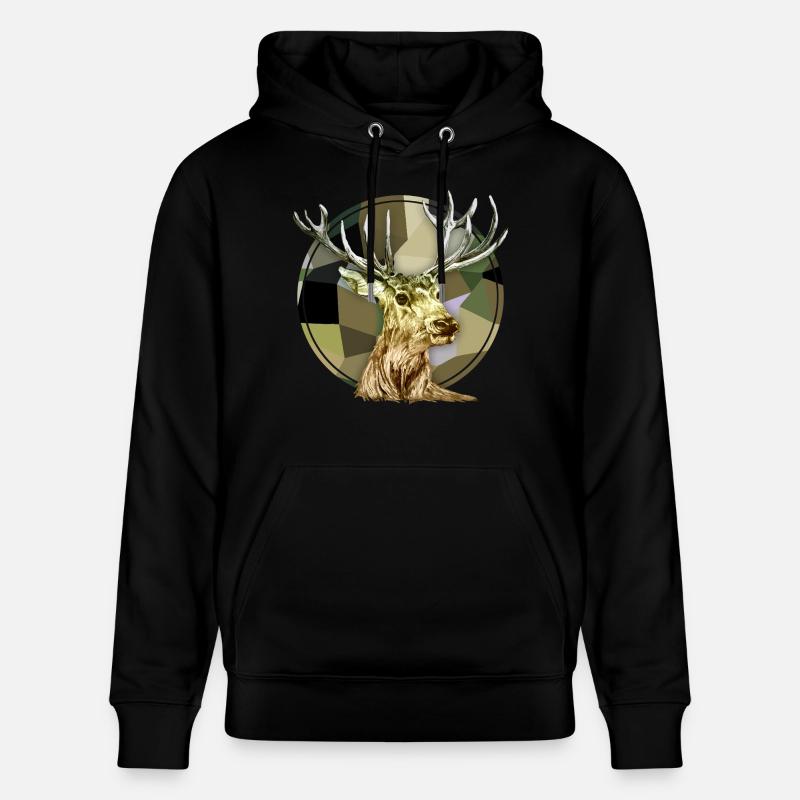 Cerf - Sweat à capuche bio CRUISER Stanley/Stella Unisexe - noir