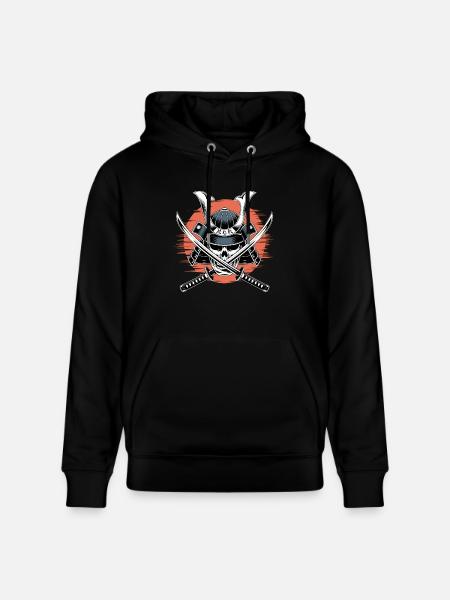 Japanese Samurai Warrior - Stanley/Stella CRUISER Unisex Organic Hoodie - black