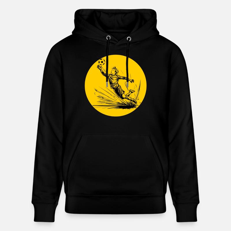 Goalkeeper (black and yellow) - Stanley/Stella CRUISER Unisex Organic Hoodie - black