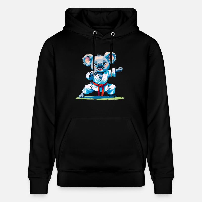 Koala faisant du karaté - Sweat à capuche bio CRUISER Stanley/Stella Unisexe - noir